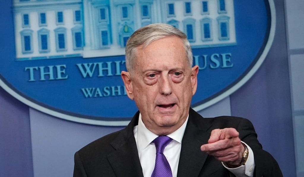 US Defence Secretary James Mattis (pictured on Thursday) confirmed that the Pentagon is ‘putting together options’ for Trump’s proposed military parade. Photo: AFP