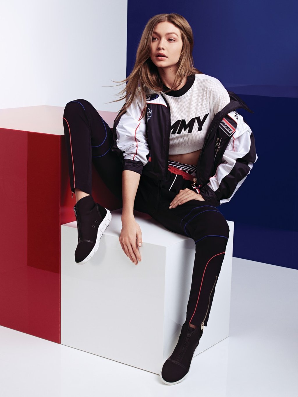 A look from the Tommy Hilfiger and Gigi Hadid collection. A look from the Tommy Hilfiger and Gigi Hadid collection.