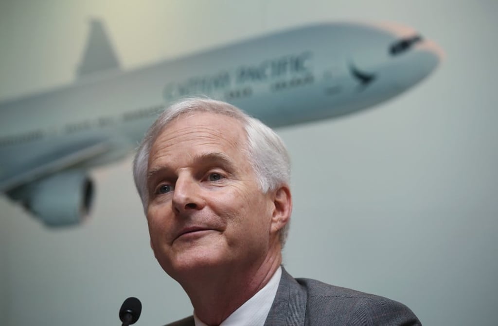 Cathay Pacific’s Chairman John Slosar at the airline’s interim result announcement at Shangri-La in Admiralty on 16 August, 2017. Photo: SCMP / K.Y. Cheng