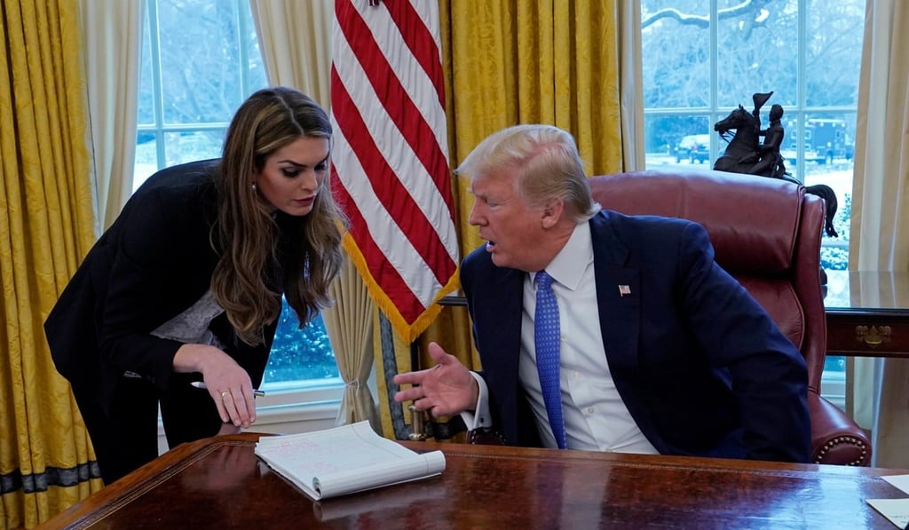 Hope Hicks with US President Donald Trump. Photo: Reuters