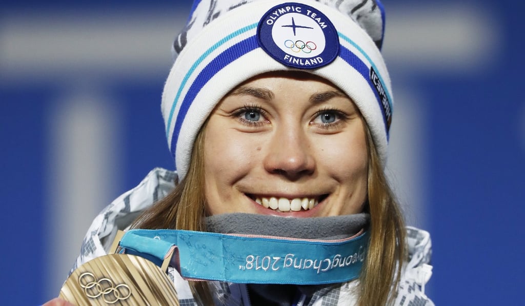 Bronze winner Enni Rukajarvi, of Finland, says conditions were dangerous. Photo: EPA