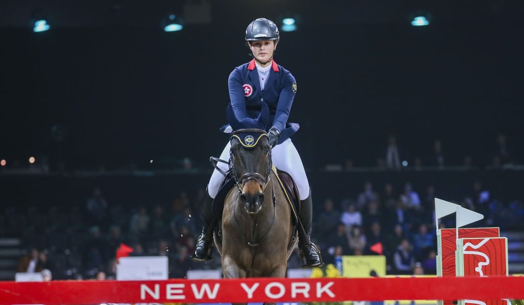 Hong Kong’s Clarissa Lyra in action on Saturday.