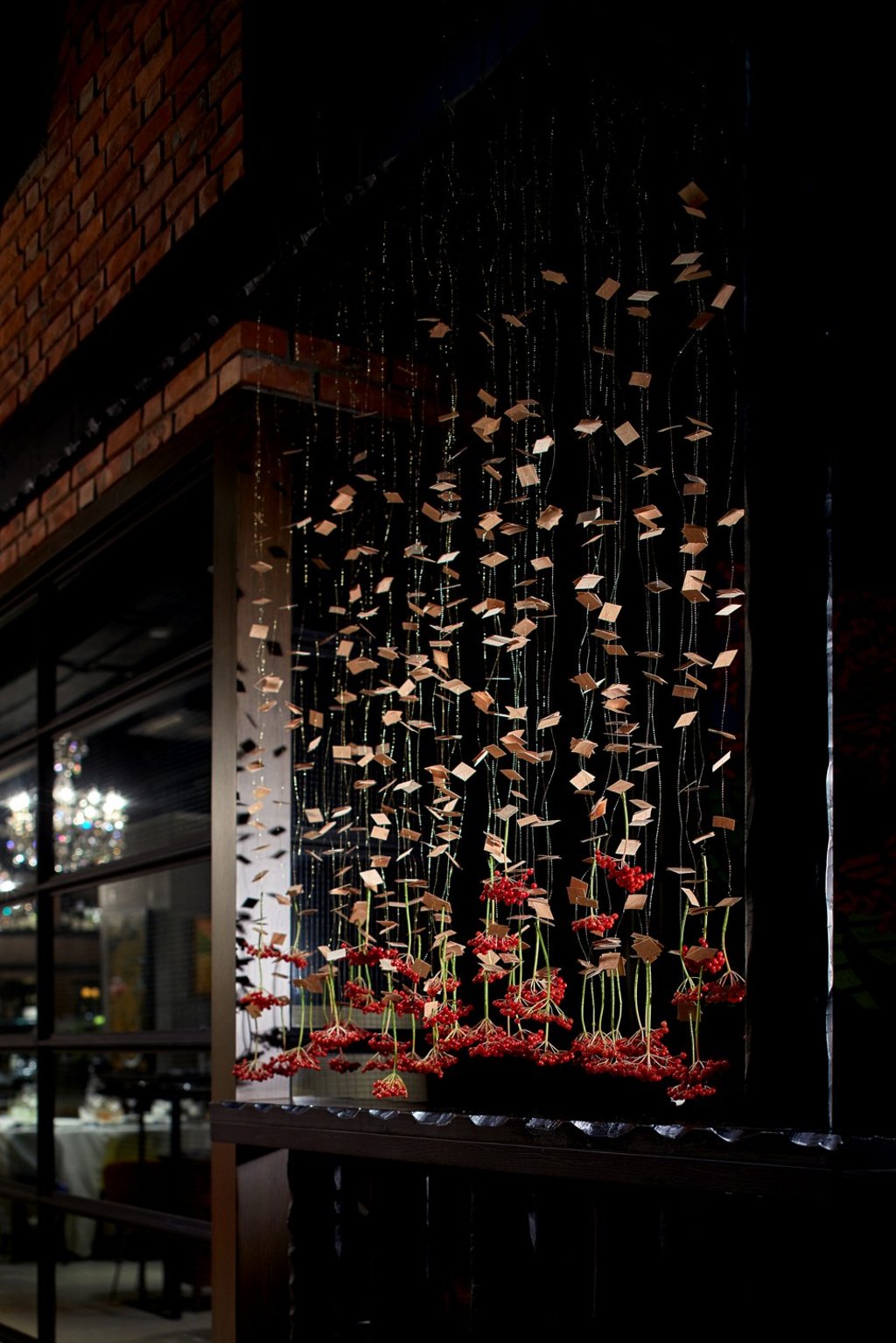 One of Gary Kwok's suspended floral arrangements