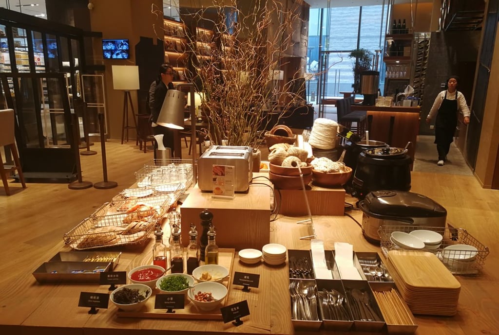 A buffet at the hotel. A buffet at the hotel.