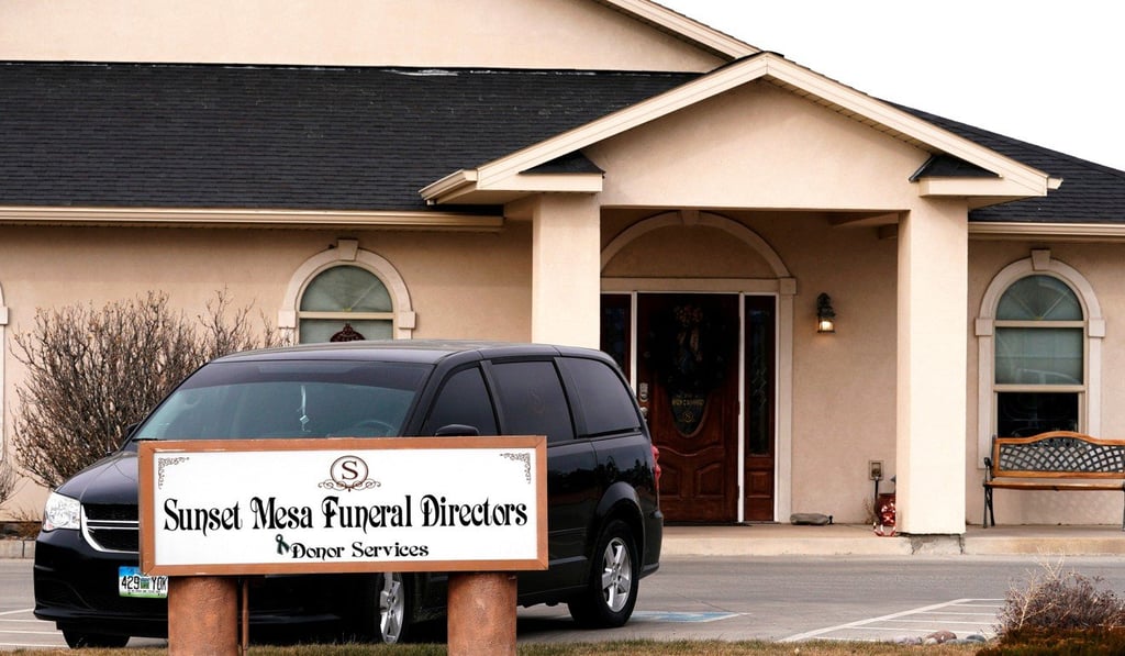 The Sunset Mesa Funeral Directors and Donor Services building in Montrose, Colorado. Photo: Reuters