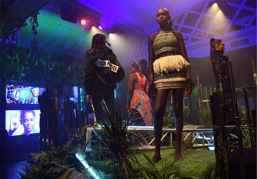 Models at Marvel’s ‘Black Panther’ event at New York Fashion Week. Photo: AFP