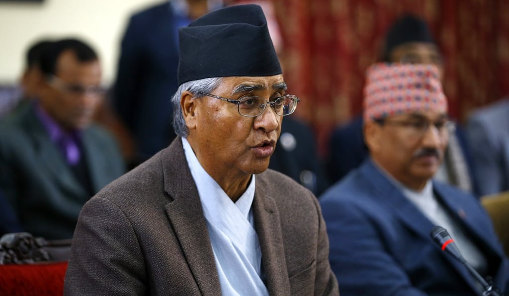 Nepalese Prime Minister Sher Bahadur Deuba speaks has resigned. Photo: EPA Nepalese Prime Minister Sher Bahadur Deuba speaks has resigned. Photo: EPA