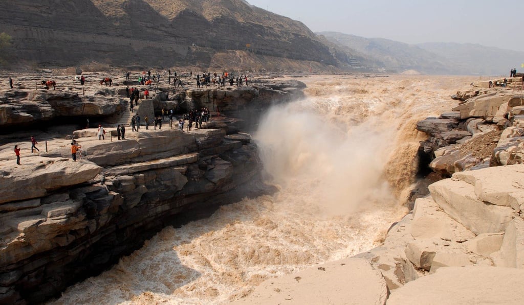 The Hukou waterfall on the Yellow River, where fishing will be banned from April 1 to June 30. Photo: Xinhua