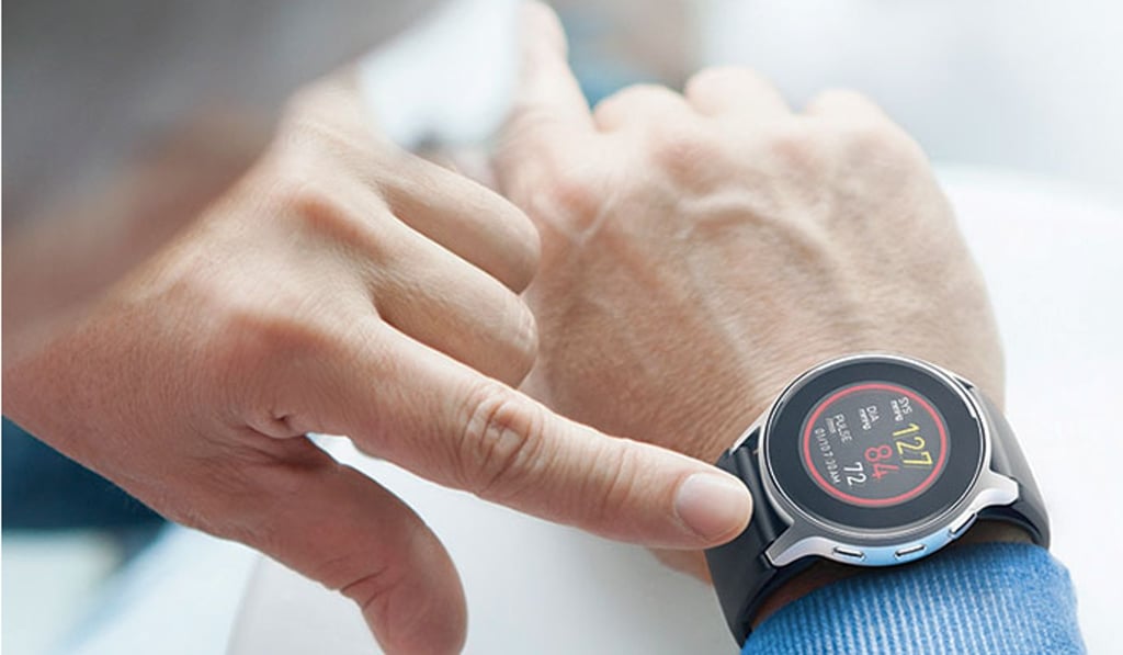 The Omron HeartGuide is the first blood pressure monitoring smartwatch. The Omron HeartGuide is the first blood pressure monitoring smartwatch.