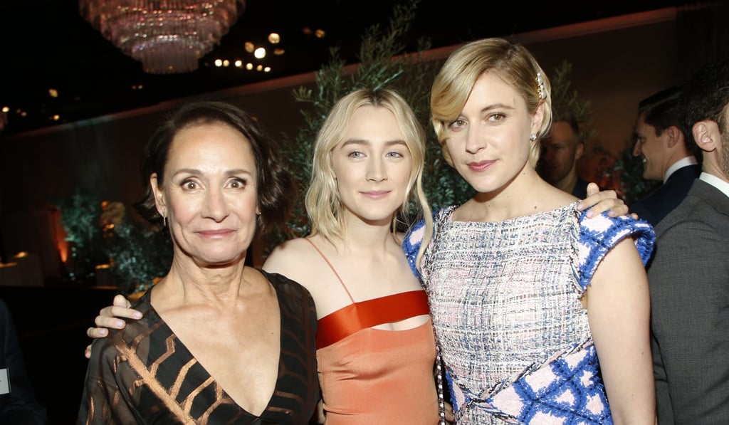Gerwig with the stars of her film, Laurie Metcalf (left) and Saoirse Ronan. Photo: Danny Moloshok/Invision/AP Gerwig with the stars of her film, Laurie Metcalf (left) and Saoirse Ronan. Photo: Danny Moloshok/Invision/AP