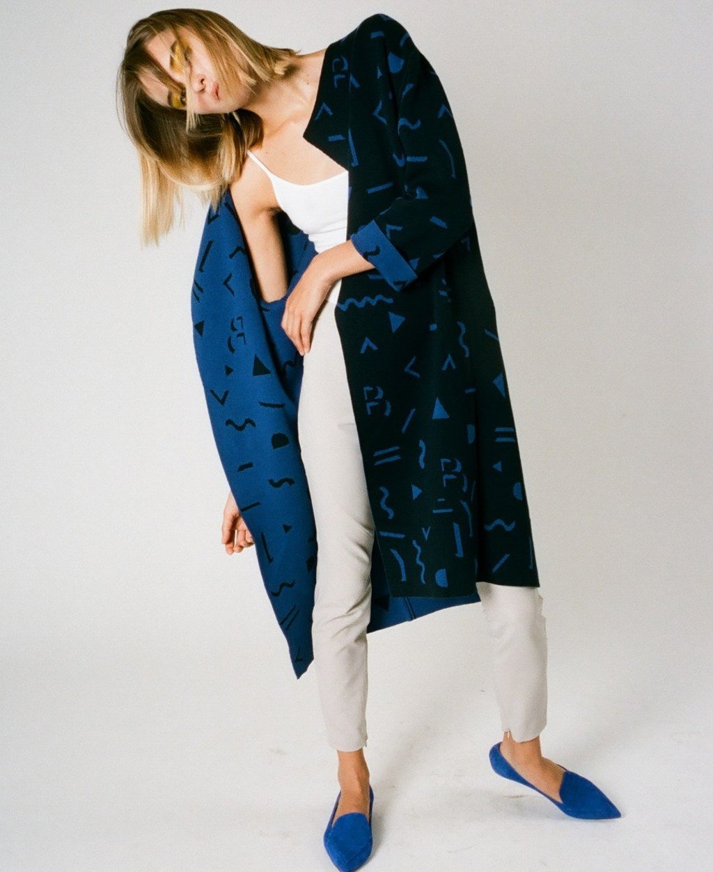 Coat from Kate Morris’s sustainable knitwear Pop Collection Coat from Kate Morris’s sustainable knitwear Pop Collection