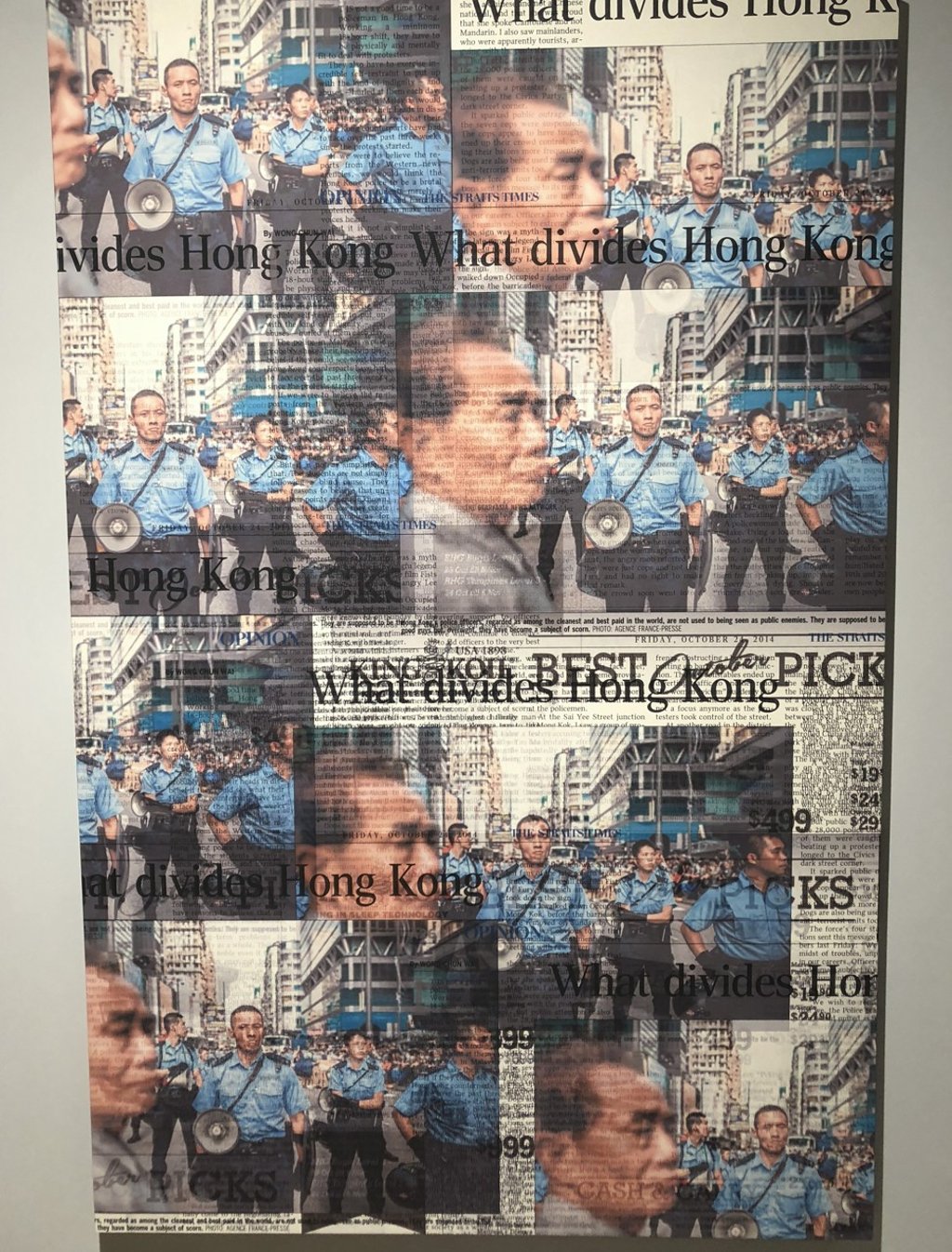 The exhibition is a visual take on how news is consumed and reinforced. Photo: Enid Tsui