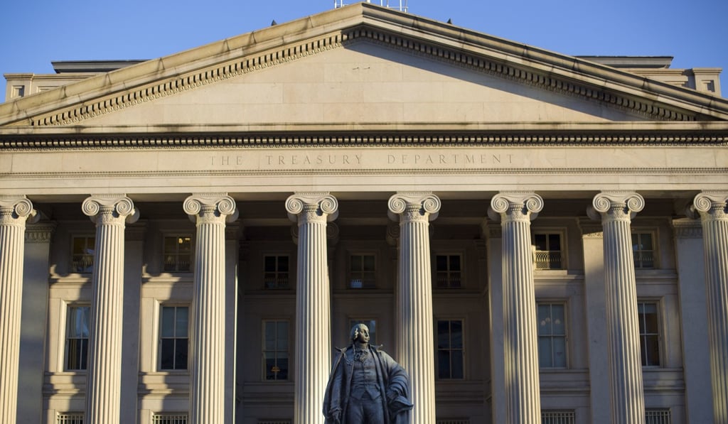 A file picture of the US Treasury Department building in Washington. Photo: Associated Press A file picture of the US Treasury Department building in Washington. Photo: Associated Press