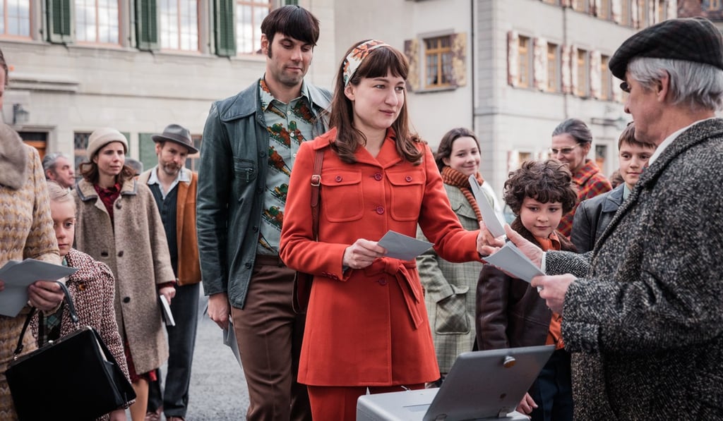 Marie Leuenberger (centre) in The Divine Order.