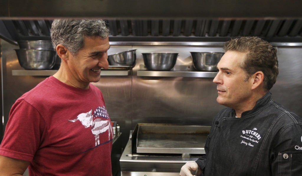 Seth Goldman (left), chairman of Beyond Meat, and The Butchers Club founder Jonathan Glover. Photo: Roy Issa