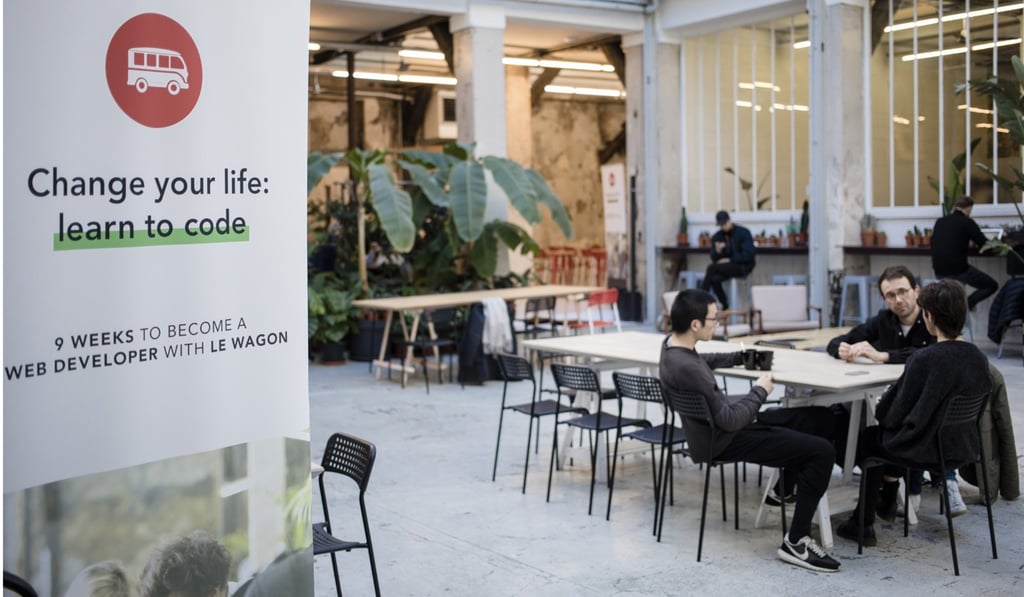 A coding boot camp for adults in Paris, France, held in January. The Le Wagon boot camp teaches computer coding to a growing number of bankers, consultants and marketing executives. Photo: Bloomberg A coding boot camp for adults in Paris, France, held in January. The Le Wagon boot camp teaches computer coding to a growing number of bankers, consultants and marketing executives. Photo: Bloomberg