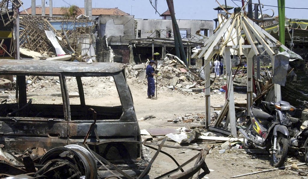 File photo of the ruins of the Sari Club after it was flattened by a bomb attack in Kuta, Bali, in 2002. Photo: AP File photo of the ruins of the Sari Club after it was flattened by a bomb attack in Kuta, Bali, in 2002. Photo: AP