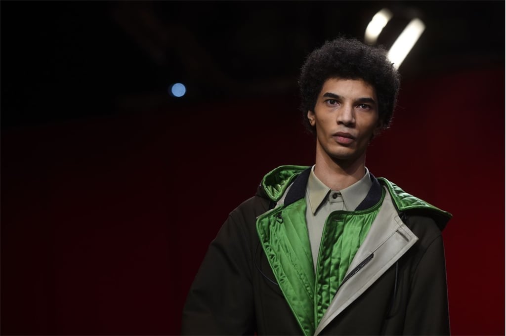 The collection combines women’s designs with those by the group’s menswear designer Guillaume Meilland. Photo: AFP