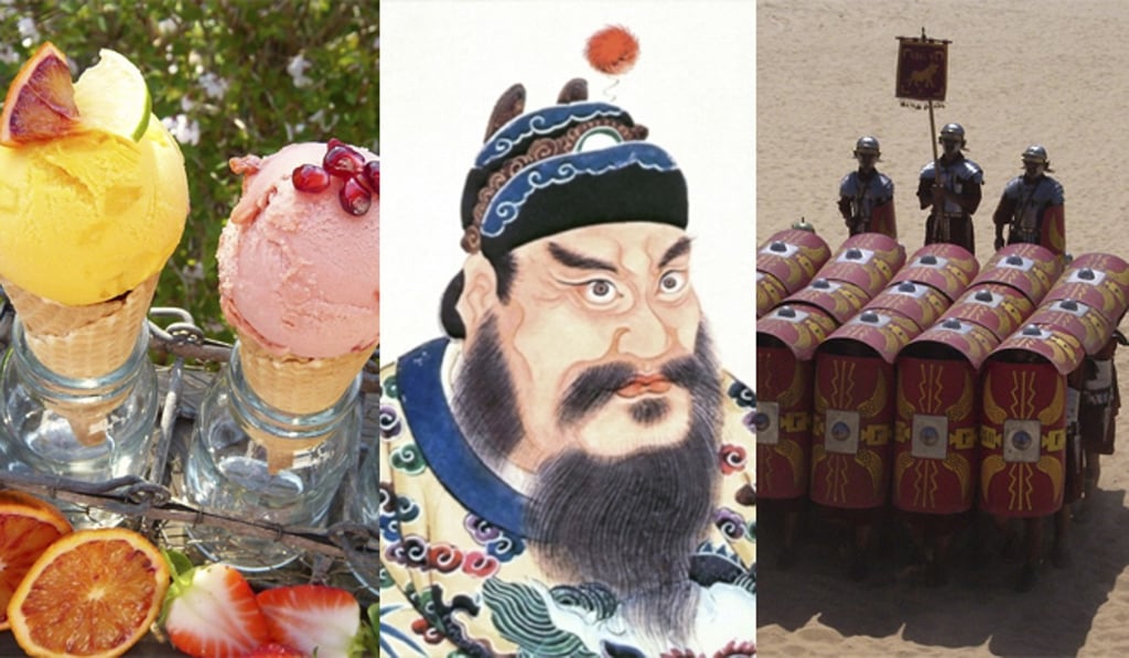 Ice cream, the first emperor of China Qin Shi Huang, and the Romans’ toilet rituals are among the topics explored in the Dad and Me Love History podcast. Ice cream, the first emperor of China Qin Shi Huang, and the Romans’ toilet rituals are among the topics explored in the Dad and Me Love History podcast.