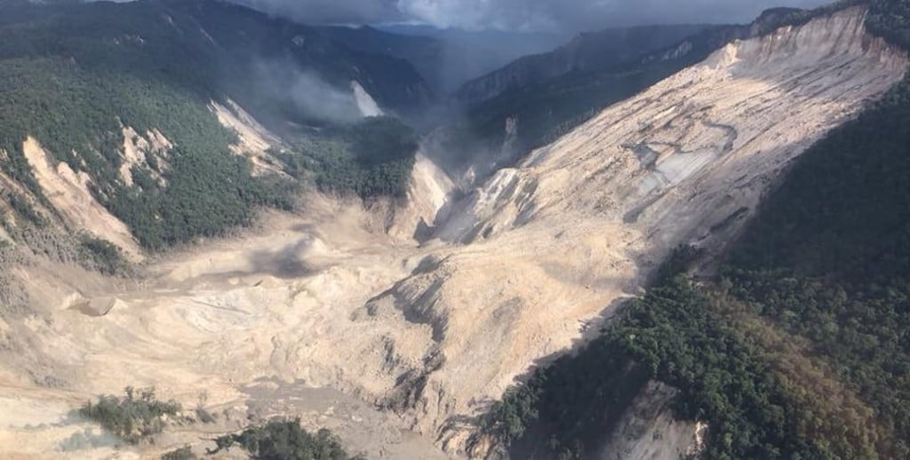 A massive landslide in Hela, Papua New Guinea. Photo: Reuters