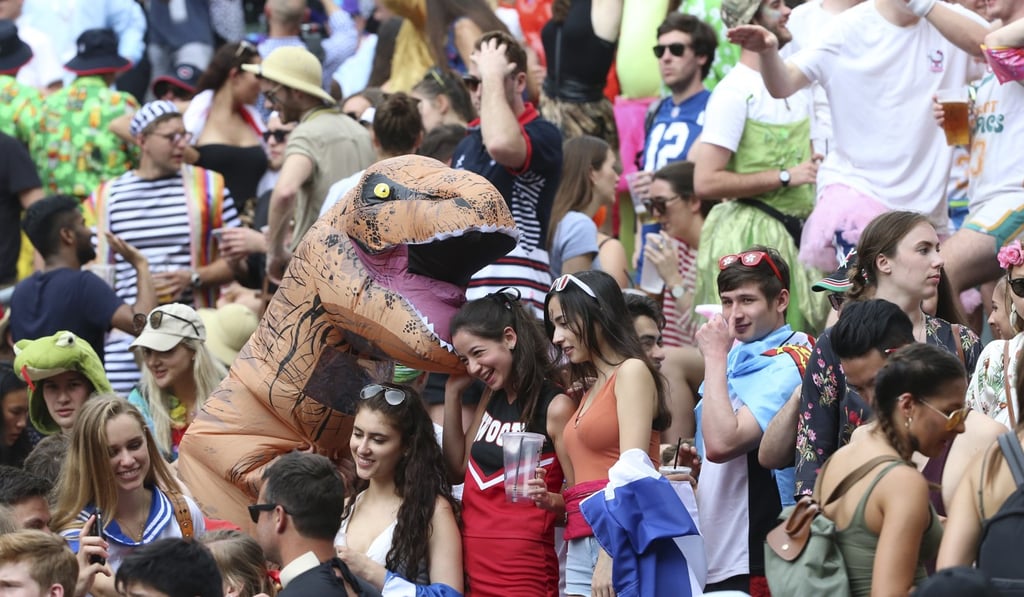 South Stand fans on day three of the Sevens in 2017. Photo: K. Y. Cheng