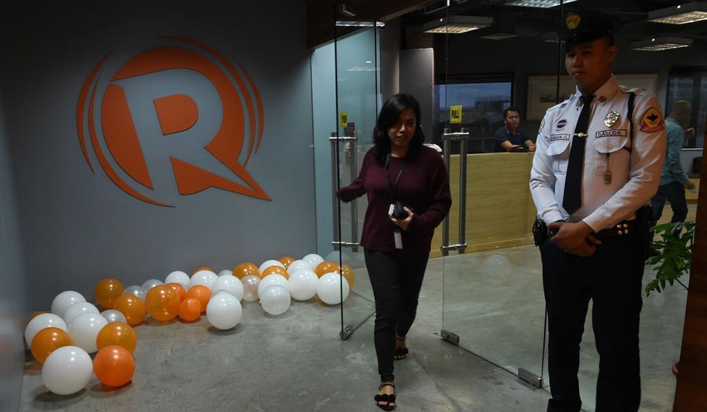 Philippine President Rodrigo Duterte’s move to ban critical news website Rappler from covering the presidential palace is a threat to press freedom, rights and media groups said. Photo: AFP Philippine President Rodrigo Duterte’s move to ban critical news website Rappler from covering the presidential palace is a threat to press freedom, rights and media groups said. Photo: AFP