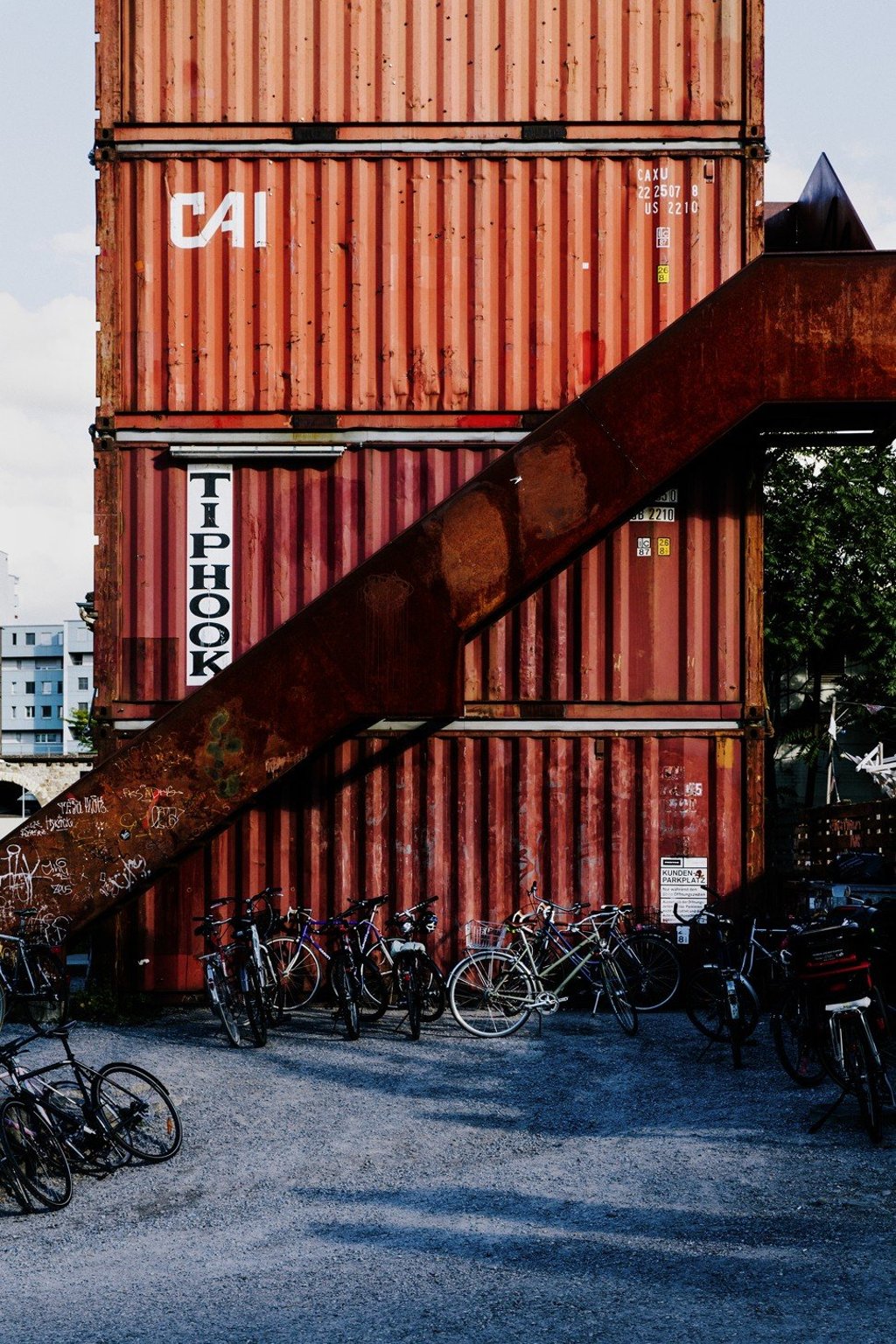 Students attend an art event at the restored The Freitag Tower. Photo: Ueli Christoffel Students attend an art event at the restored The Freitag Tower. Photo: Ueli Christoffel