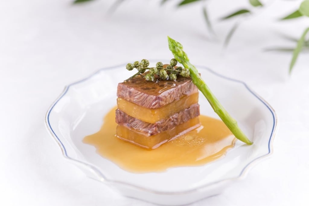 Mao-tai-braised beef cheek with Sichuan peppercorns from One Harbour Road.