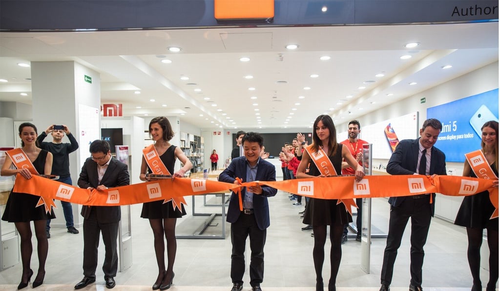 Ribbon cutting at the opening of Xiaomi’s new Mi store in Barcelona. Photo: Handout Ribbon cutting at the opening of Xiaomi’s new Mi store in Barcelona. Photo: Handout