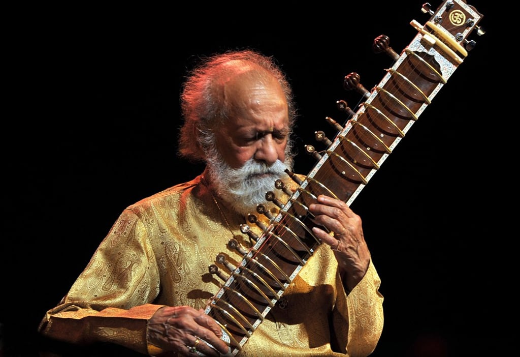 Sitar maestro Ravi Shankar, in February 2012. Vishwa Mohan Bhatt’s brother was a disciple of the Indian musician. Picture: AFP