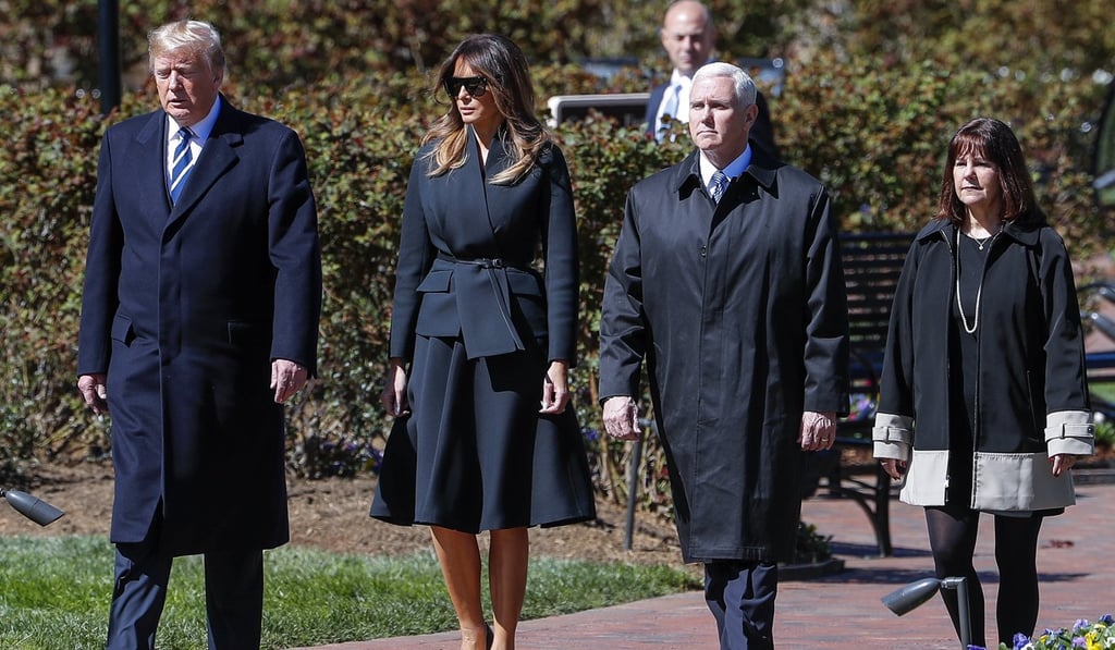 Graham’s funeral was attended by, among others, (left to right) US President Donald Trump, First Lady Melania Trump, US Vice-President Mike Pence and his wife Karen Pence. Photo: EPA-EFE Graham’s funeral was attended by, among others, (left to right) US President Donald Trump, First Lady Melania Trump, US Vice-President Mike Pence and his wife Karen Pence. Photo: EPA-EFE