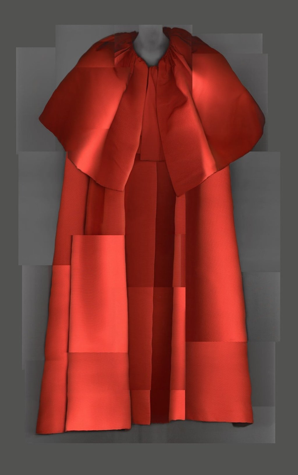 Vestment-style evening coat by Cristobal Balenciaga.