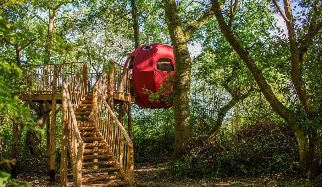 This image shows Goji treehouse in Herefordshire, England. Photo: courtesy of Canopy Stars