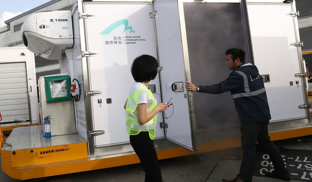 Hong Kong’s airport has seen an annual growth of 12 per cent in terms of temperature-sensitive cargo handled. Photo: Nora Tam
