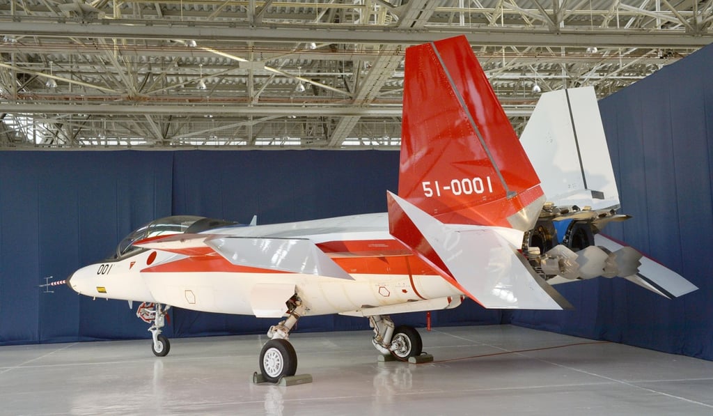 A prototype of the first Japan-made stealth fighter, the X-2. File photo: Kyodo