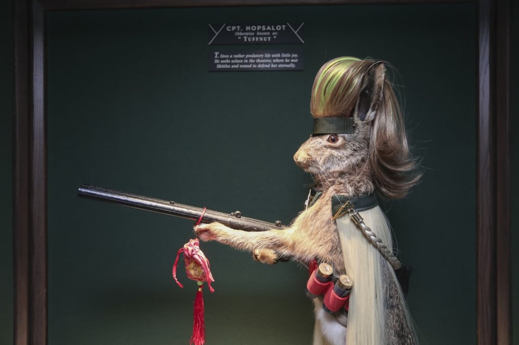 Stuffed animals are part of the quirky decor. Photo: Jonathan Wong