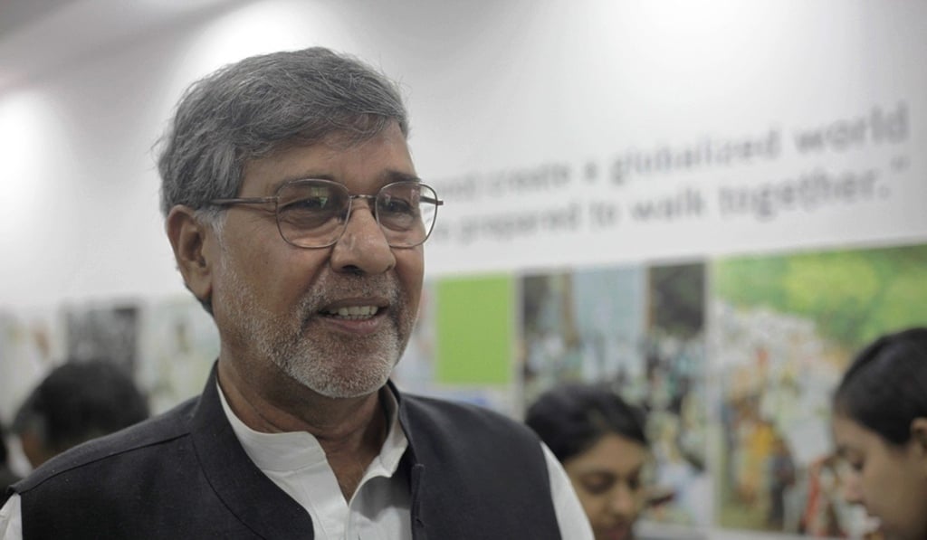 Nobel laureate Kailash Satyarthi at a workshop about human trafficking and modern slavery run by the Thomson Reuters Foundation in New Delhi, India on March 5, 2018. Photo: Thomson Reuters Foundation