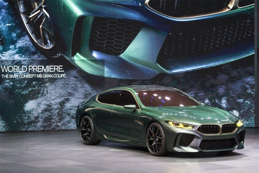 The new BMW M8 Gran Coupe is unveiled at the Geneva International Motor Show. Photo: EPA