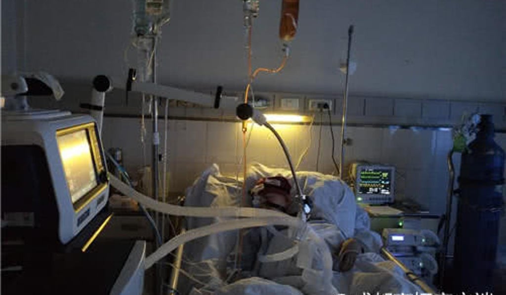 Song pictured while she was seriously ill after the transplant. Photo: New.qq.com