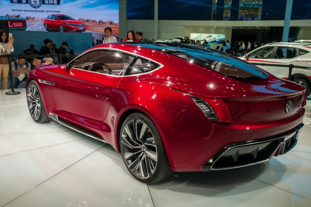 SAIC's MG E-motion sports coupe concept showcasing an electric car unveiled at the 2017 Shanghai Auto Show. Photo: SCMP/Handout.