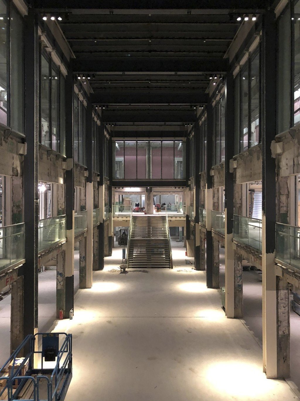 An atrium of The Mills during refurbishment.