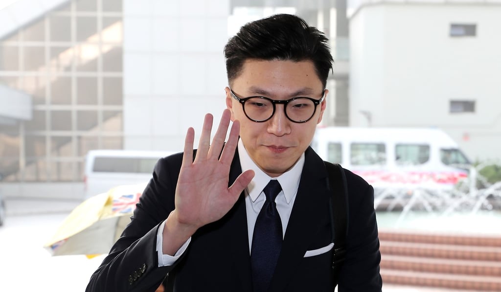 Activist Edward Leung Tin-kei is on trial with four others for taking part in riots or unlawful assemblies two years ago. Photo: Winson Wong