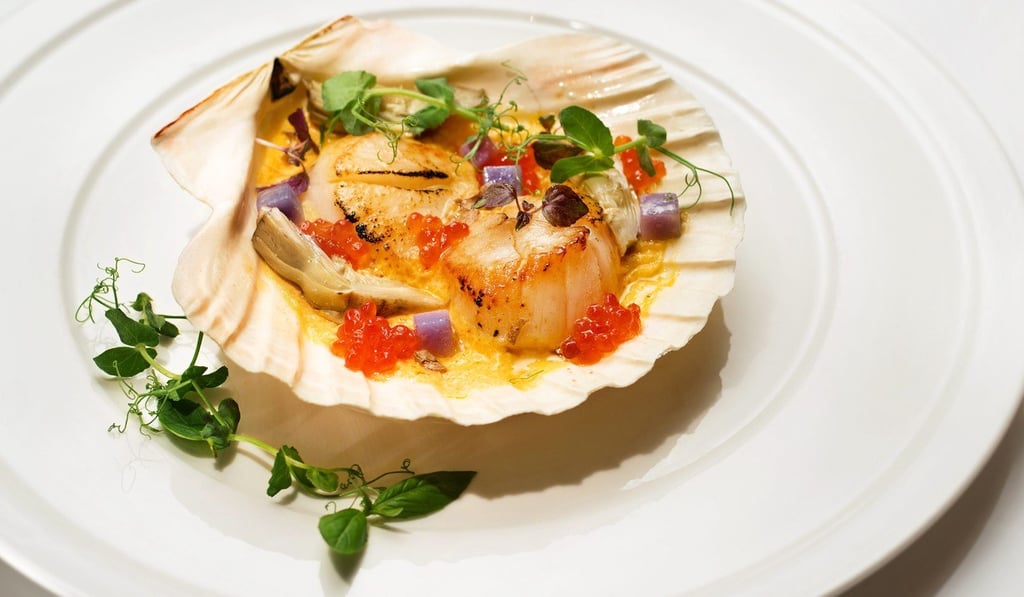 Pan-fried scallops at Nicholini's