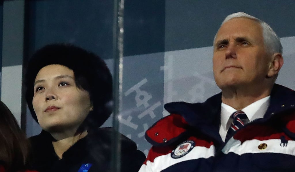 Kim Yo-Jong and Mike Pence at the Pyeongchang Olympics opening ceremony. Photo: AFP