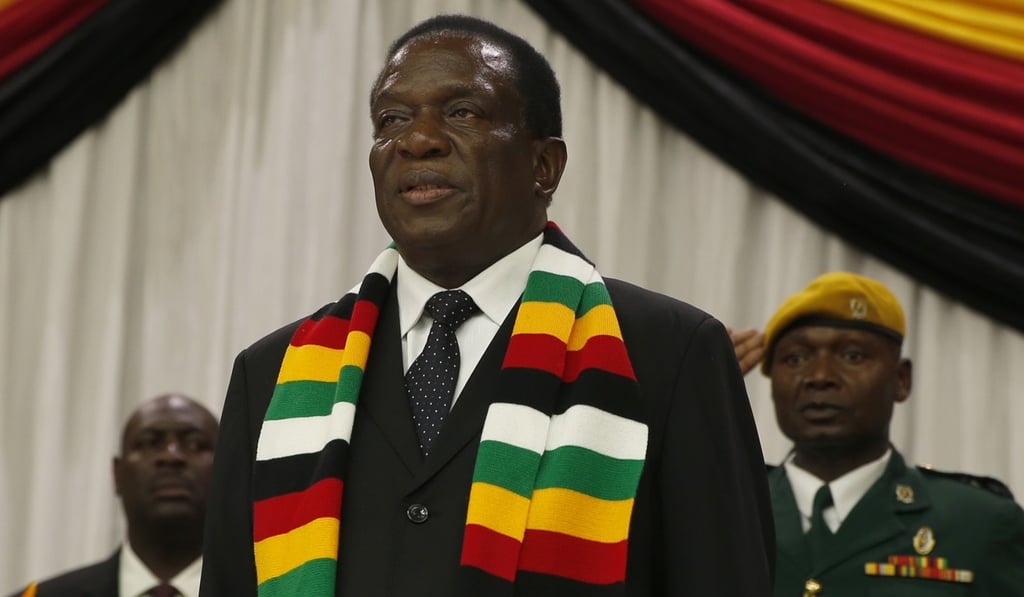 Zimbabwean President Emmerson Mnangagwa addresses a ZANU-PF youth league national assembly in Harare on Wednesday. Photo: Xinhua