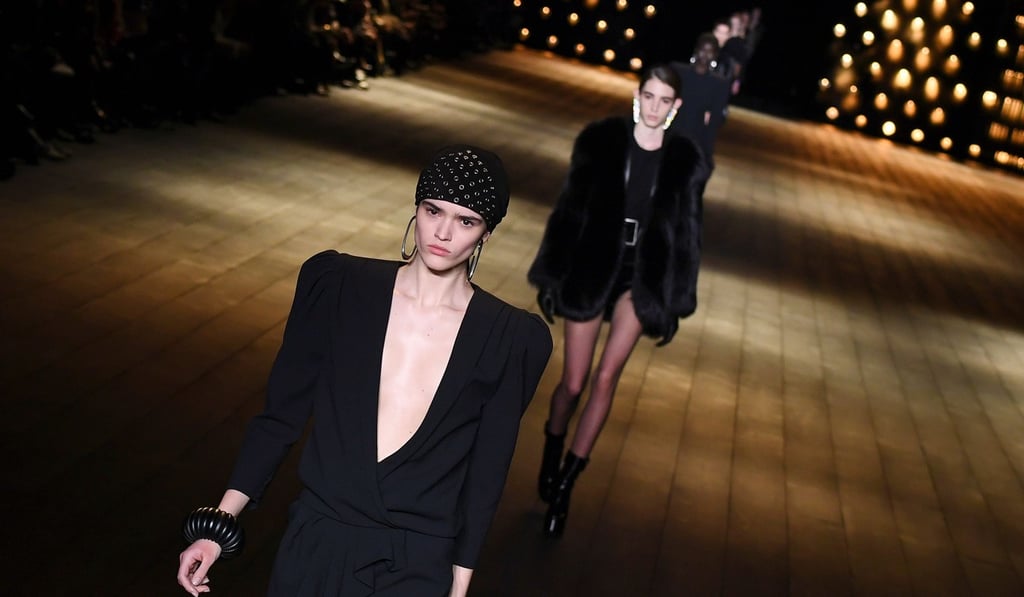 Saint Laurent courted the younger buyer with its autumn/winter collection shown in Paris. Photo: AFP Saint Laurent courted the younger buyer with its autumn/winter collection shown in Paris. Photo: AFP