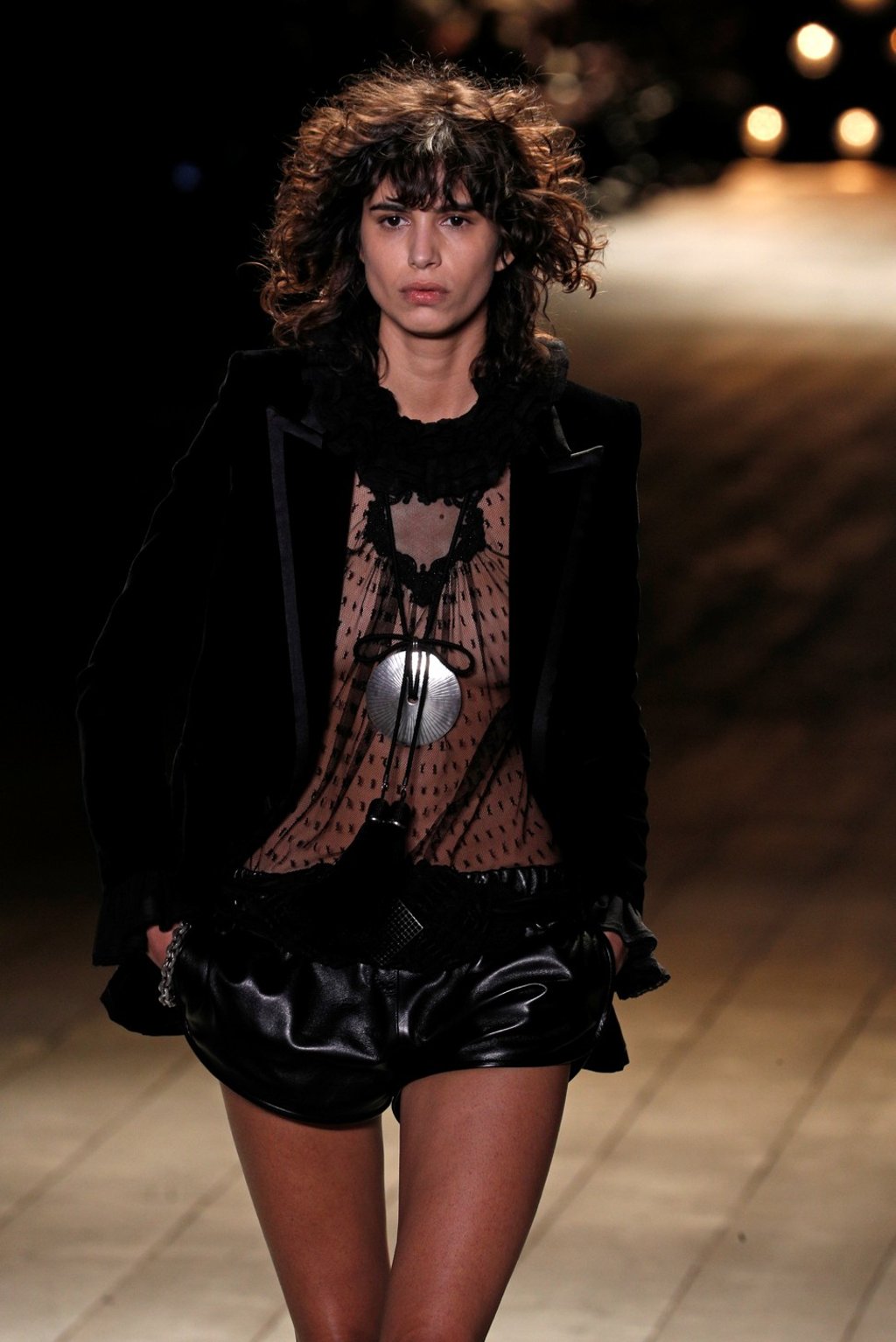 An Anthony Vaccarello look for Saint Laurent, showing his less-is-more aesthetic. Photo: Reuters