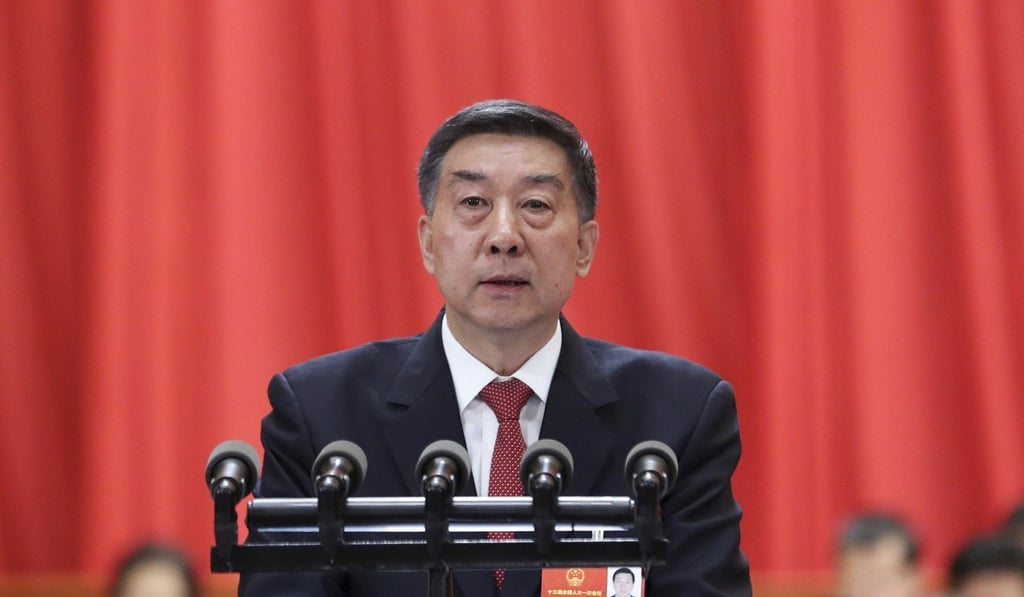 State Councillor Wang Yong delivers the restructuring plan in Beijing on Tuesday. Photo: Xinhua