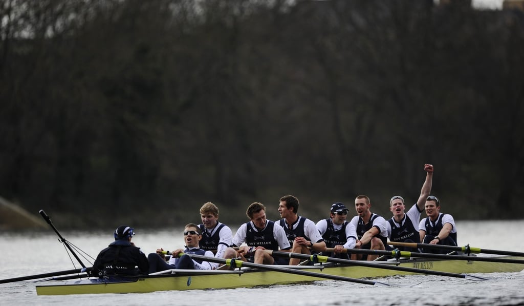 The Oxford University boat crew. Photo: AFP