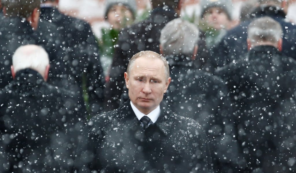 Russian President Vladimir Putin attends a wreath-laying ceremony to mark the Defender of the Fatherland Day at the Tomb of the Unknown Soldier by the Kremlin wall in central Moscow, Russia, in February 23. File photo: Reuters